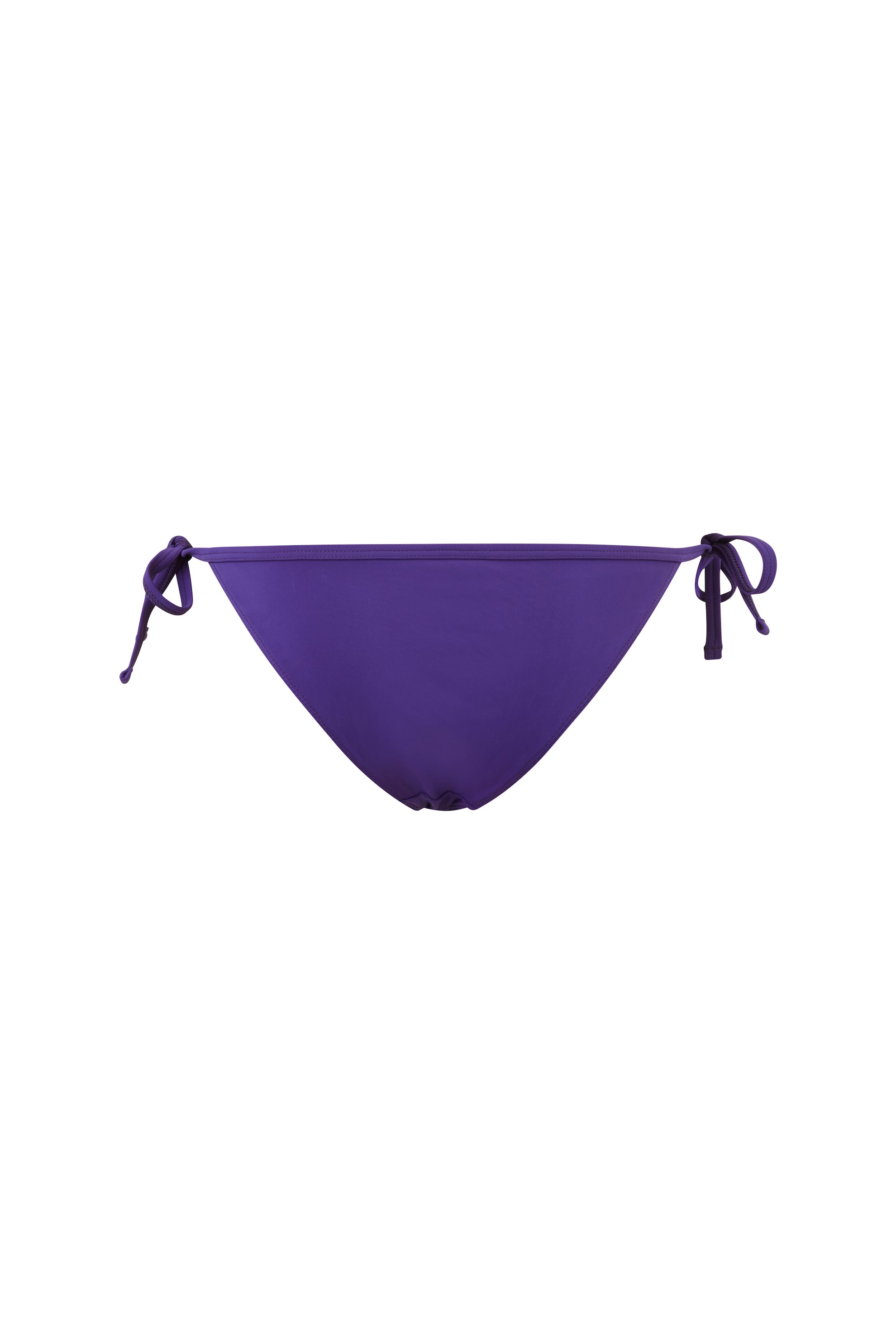 Initial S Maillot de bain femme 2 pièces bas de bikini triangle noeuds bleu indigo éco responsable allure sportive sensuel fabrication française écologique nager bronzer plonger nylon recyclé swimwear swimsuit women deep blue bottom sustainable made in france econyl recycled nylon sporty sensual sexy beachwear made from plastic waste natural beauty